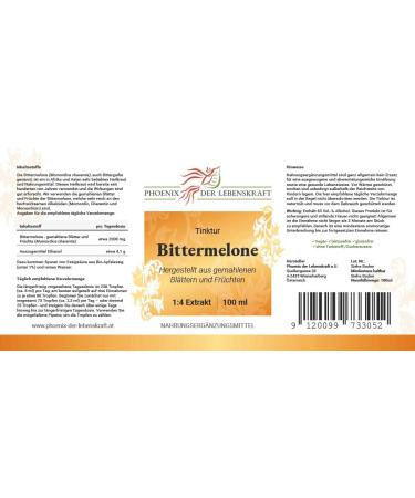 Bittermelon Tincture 100ml | Premium Momordica Charantia Drops | Vegan Dietary Supplement from Austria | No Additives - Buy Online on GoSupps.com