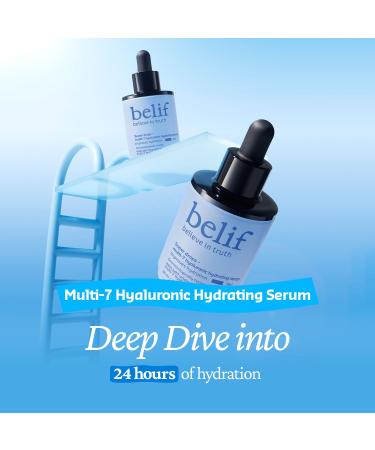 belif Super Drops Multi-7 Hyaluronic Hydrating Serum - 24-hr Moisturization Hyaluronic Acid Panthenol Lightweight Daily Essence | Korean Skincare (1.01 fl. oz) - Buy Online on GoSupps.com