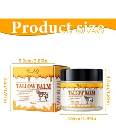 GNHG 1 piece verhipped tallow cream beef tallow for the skin beef tallow and honey balm 100 grassfed pure beef tallow honey and beeswax - Buy Online on GoSupps.com