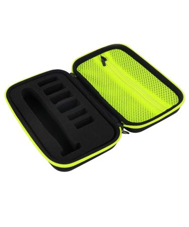 Hylotele protective cover for razor portable hard shell with flower pattern for razor Eva electric shaver travel protection shell storage bag for one blade QP2530/2520 black & iris