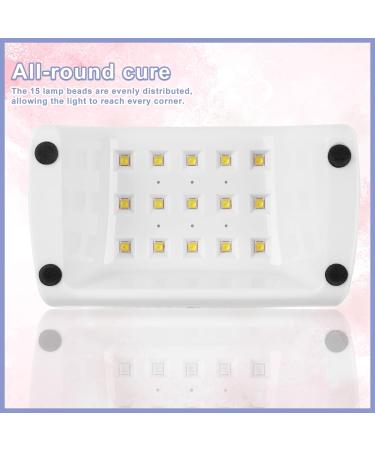 ANGNYA 30W UV Nail Lamp for Gel Nails - Professional Nail Dryer with 2 Timers - Portable UV Lamps for Nail Art at Home and Salons (White) - Buy Online on GoSupps.com