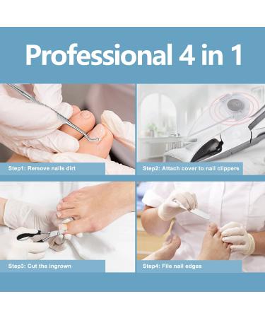 Wanmat 4PCS Toe Nail Clipper Set for Seniors - Professional Podiatrist Toenail Nipper with Surgical Stainless Steel Blades, Soft Grip Handle - Ideal for Ingrown or Thick Toenails - Buy Online on GoSupps.com
