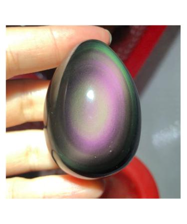 Necklaces Natural Crystal Rough Natural Rainbow Hand Carved Obsidian Egg Reiki Gemstone
