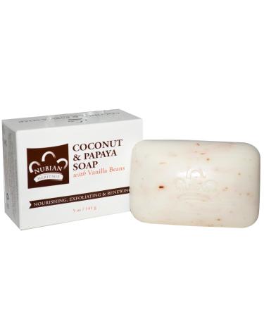 Nubian Heritage Soap Bar Coconut Papaya Vanilla Beans 5 Ounce