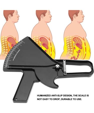 Body Fat Caliper with Clear Scale Body Measurement Tape Fat Caliper Measuring Tool for Monitoring Fitness and Weight Loss Goals Black - Buy Online on GoSupps.com