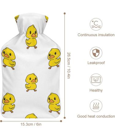 Loving Duck Hot Water Bottle with Plush Cover | Hand Warmer for Adults & Children | 26.5x15.3cm - International Shipping Available - Buy Online on GoSupps.com