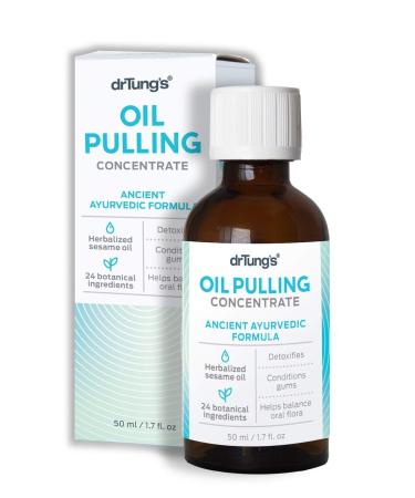 DrTung's Oil Pulling Concentrate Authentic Ayurvedic Formula, Herbalized Sesame Oil Pulling Formula, 1.7 Fluid Ounce