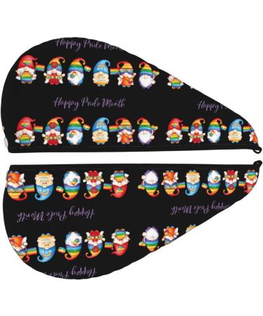 LGBT Gnome Microfiber Hair Towel | Super Absorbent Coral Velvet Wrap for Long Curly & Thick Hair - Quick Dry for Women - Buy Online on GoSupps.com