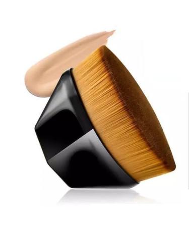 Foundation Brush Hexagon Foundation Brush Flat Top Foundation Brush Foundation Brush for Liquid Makeup Foundation Makeup Brush for Women with Bonus Protective Case Black Medium