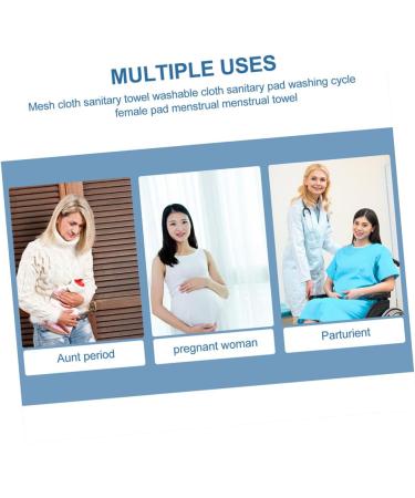 4pcs Reusable Charcoal Menstrual Pads | Washable Mesh Cloth Napkins for Women | Convenient & Eco-Friendly Feminine Care - Buy Online on GoSupps.com