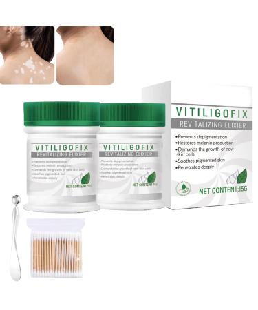Vitiligo Fix Revitalize Elixir Treat Vitiligo Soothing Cream Vitiligo Cream Treatment Ointment Moisturizer Cream for Skin Vitiligo (2Pcs)