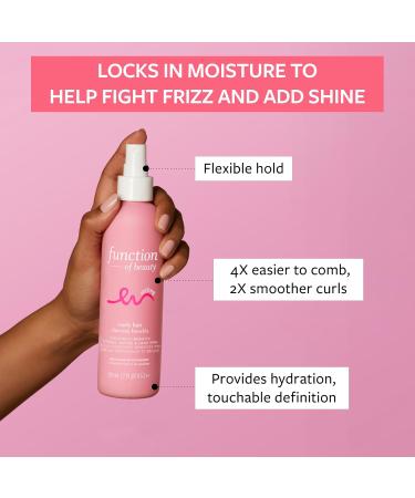 FUNCTION OF BEAUTY Curls With Benefits Detangle Define & Shine Spray for Curly Hair 7 oz Each (2-Pack) - Use as Detangler or Styler With Coconut Oil Vegan Squalane & Castor Oil - Buy Online on GoSupps.com