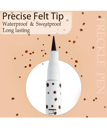 Witcrskm Freckle Pen Duo Pack - Chestnut & Dark Brown | Natural-Looking Fake Freckles Kit | Waterproof & Long-Lasting Faux Freckle Makeup - Buy Online on GoSupps.com