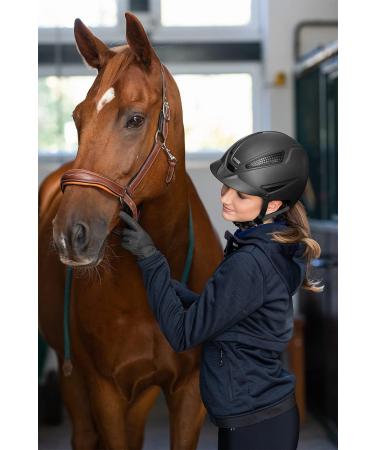 uvex exxential II Horse Riding Helmet - Adjustable & Ventilated - Black Mat - S-M - Buy Online on GoSupps.com