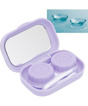 Yuyte Purple Contact Lens Container - Portable Holder & Storage Box for Safe Soaking | Perfect for Travel & Home Use - Buy Online on GoSupps.com