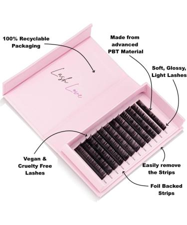 CC Curl 0.10 14mm Silk Volume Lash Trays - Lightweight Semi Permanent Individual Eyelashes by Eyeluvlashes - Buy Online on GoSupps.com