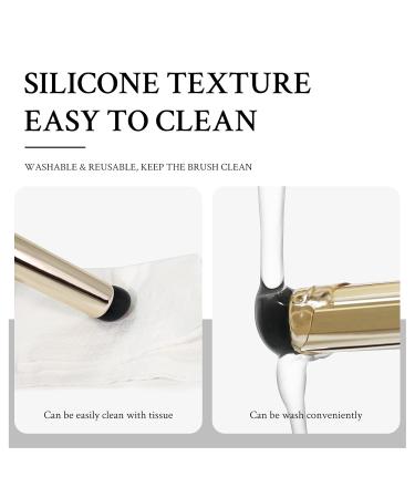 Soft Silicone Fingertips Lip Brush & Concealer Brush Set - 2PCS Multi-Functional Reusable Makeup Applicators for Lipstick Gloss Balm Masks & Eyeshadow - Buy Online on GoSupps.com