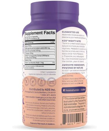 KOS Nighty Nite Sleep Capsules - 90 Count for Restful Sleep - Buy Online on GoSupps.com