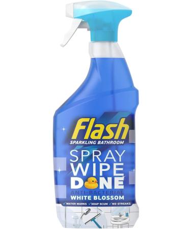Flash Sparkling Bathroom Antibacterial Spray Wipe Done 800ml White Blossom Scent 2Pk + Our Gift for You: Organza Bag Size: 9 x 7 x 0.1cm - Buy Online on GoSupps.com