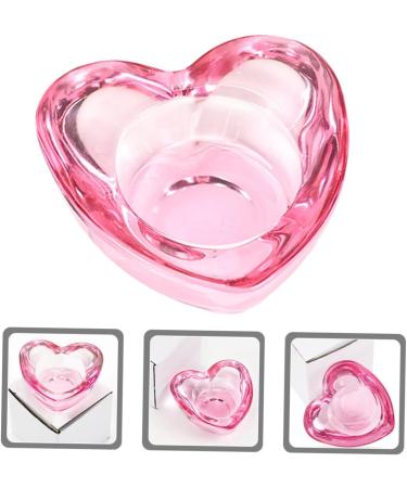 Housoutil Nail Cup Monomer Dish Nail Dish Bowl Nail Art Dish Cup Nail Dampen Dish Jewelry Dish Nail Art Liquid Holder Manicure Nail Dish Glass Thicken Pen Wash Cup Pink - Buy Online on GoSupps.com