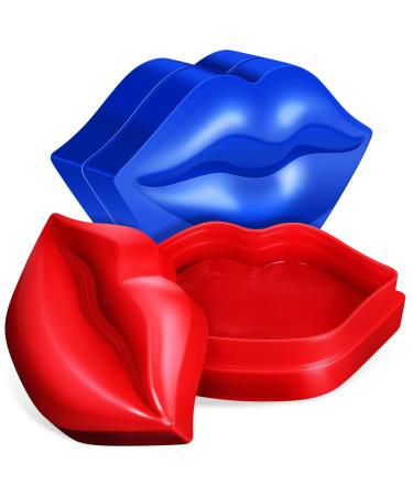 FRCOLOR Masque Hydratant Exfoliant Pour L vres Lot 2 Bo tes Rouge Et Bleu Coussinets Gel Nourrissants Soin L vres S ches Et Gerc es Usage Maison Et Voyage Produits Cosm tiques Essentiels