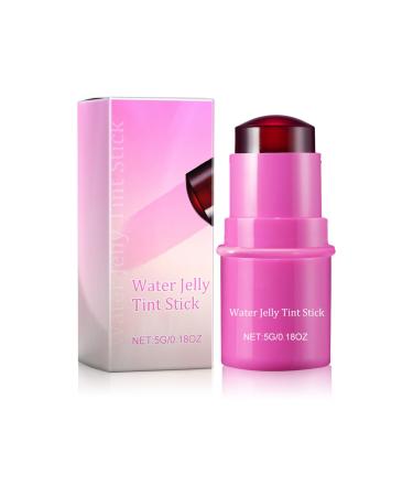 2-In-1 Lipstick In Jelly And Blush For The Cheeks Jelly Tint Blush Cooling Water Jelly Tint Stick Lip And Cheek Jelly Blush Stick Buildable & Blendable Watercolor Finish (Purple)