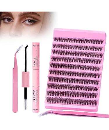 Laluerck DIY Lash Extensions Kit with D Curl Lash Clusters Lash and Seal Lash Applicator for Self Application at Home 8 To 15mix - Buy Online on GoSupps.com
