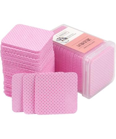 Minkissy 800 Pcs Glue Wipes - Lash Glue Cleaning Pads & Nail Polish Remover | Non-Woven 4.8x4.8cm | Pink - Buy Online on GoSupps.com