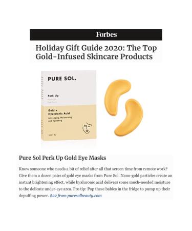 PURE SOL Hydrogel Gold Eye Mask 12 pairs - Hyaluronic Acid & Retinol for Anti-Aging & Hydration - Buy Online on GoSupps.com