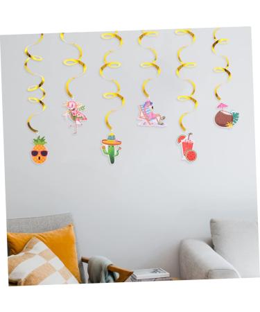 Alipis 2 Sets Flamingo Spiral Decorations | Luau Party Supplies Christmas Tree Decor & Hawaiian Balloons - Buy Online on GoSupps.com