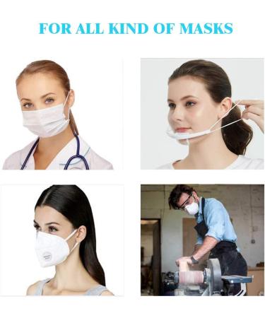 Vooran Mask Extender Strap - Adjustable Clips for Behind Ears (6 pcs, Black) - Buy Online on GoSupps.com