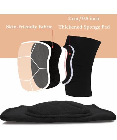 DANCEYOU Dance Knee Pads | Thick Sponge Volleyball Knee Brace for Adults | Medium Black | Ideal for Dance, Yoga, Tennis, Running | Knee Protector for Big Kids and Teens - Buy Online on GoSupps.com