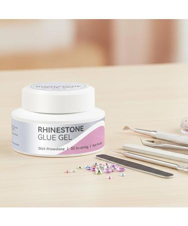 Rhinestone Gel | Strong and Durable Adhesive 30g Gem Glue for Nail Decoration - For Sculpting Women's and Girls' Home Indoor and Outdoor Use Holidays Christmas Birthdays Salon Fabric - Buy Online on GoSupps.com