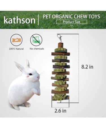 Bunny Chew Toys for Teeth Grinding - Organic Bamboo & Fruitwood Sticks for Rabbits, Guinea Pigs, Hamsters - 2 Count Pack - Includes Alfalfa Cakes - Natural and Safe - Buy Online on GoSupps.com