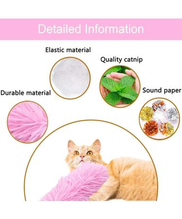 HAWAKA Cat Kicker Toys 11" Long Soft Plush Cat Toys Interactive Toy Cat Pillows Toys with Sound Paper Catnip Toys for Kitty Chewing Training Interactive (Color-B) - Buy Online on GoSupps.com