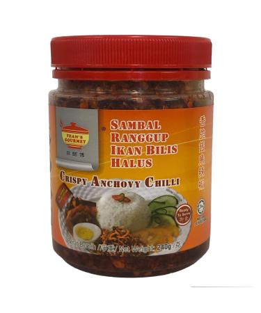 TEAN'S GOURMET Sambal Ranggup Ikan Bilis Halus Crispy Anchovy Chilli 240 g