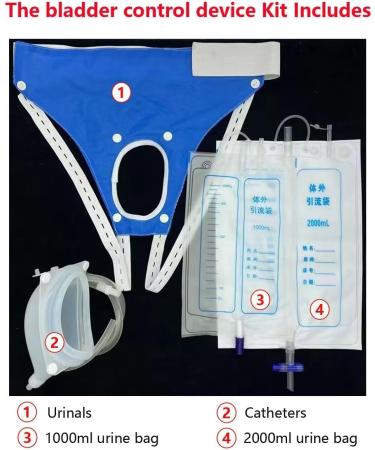 Female External Catheter - Reusable Portable & Comfortable Urine System with Silicone Collector & Catheterization Bags - Women's Type (Blue - Buy Online on GoSupps.com