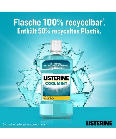 Buy Listerine Cool Mint Mouthwash 600ml - Fresh Breath & Oral Care - Fast International Shipping - Buy Online on GoSupps.com