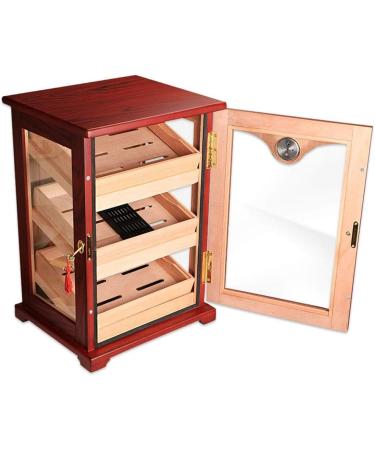 Humidors Cigar Cabinet Cedar Cigar Humidor Household Cigar Box Cigar Display Case 100 Capacity (Color : Red Size : 49 * 29 * 33.4cm) 49*29*33.4cm Red - Buy Online on GoSupps.com