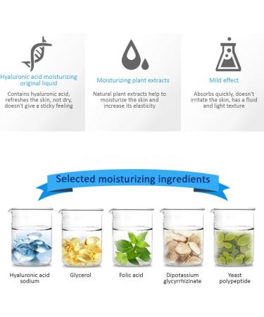 BIOAQUA Hyaluronic Acid Essence B6 Glycerol Tender Smooth Skin Serum Plant Extracts Nourishing Moisturizing 5ml*10PCS/Box - Buy Online on GoSupps.com