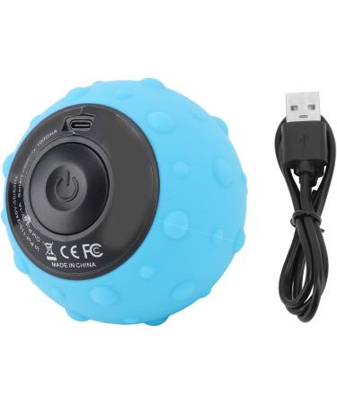 Vibrating Massage Ball (Spanish Blue) - 5 Speed Deep Tissue Muscle Massage for Ultimate Relaxation | International Shipping - Buy Online on GoSupps.com