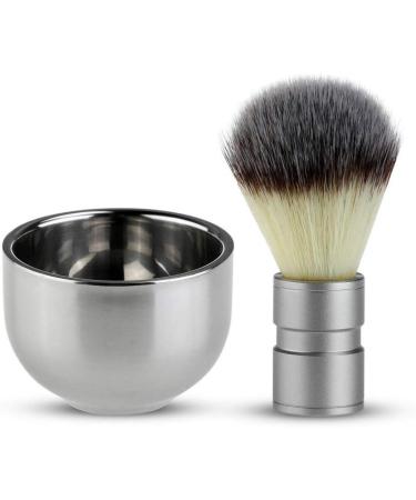 NUOBESTY Shaving Bowl Set | Safety Razor Beard Brush & Stainless Steel Mug for Men | Viking Revolution Travel Shave Kit - Buy Online on GoSupps.com