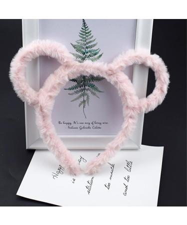 QOKLIYUI New Cute Plush Bear Ear Headband Wide Applicable Occasion And Premium Polyester Round Mouse Bear Ears Makeup Hair Hoop Grey - Buy Online on GoSupps.com