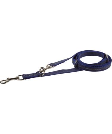 Rubberized leash 3-way adjustable - blue 230 cm (2.3 m) blue Small