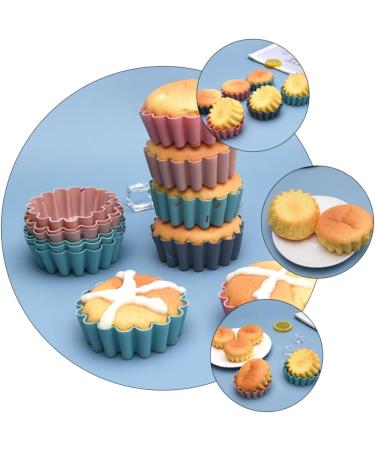 Ciieeo 36 Pcs Silicone Muffin Cup Baking Trays Reusable Baking Molds Soap Wrapping Paper Reusable Muffin Cups Exquisite Biscuit Molds Cupcake Covers Mini Delicate Baking Tools Silica Gel 7.5X6.3CMx3pcs - Buy Online on GoSupps.com