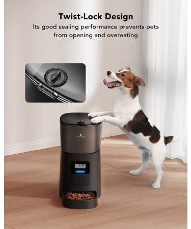 Petlibro Automatic Cat Feeder 6L - Clog-Free Design, Portion Control, Voice Recorder - Black - Buy Online on GoSupps.com