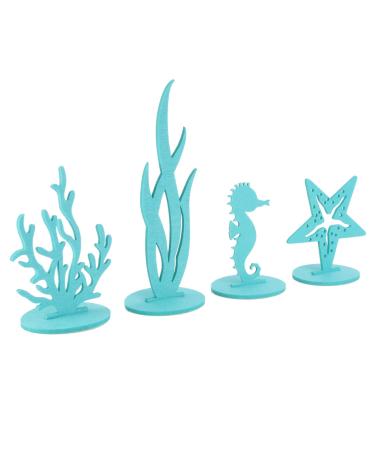 1 Set Felt Ornaments Home Decor Office Decor Animal Home Items Topper Felt Adornment Car Necessities Coral Ornament Home Felt Ornament Seaweed Ornament Plant Fish Tank Blue 26x10cm