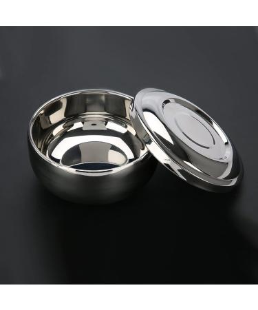Men's Stainless Steel Shaving Soap Bowl with Mirror Cover | Universal Beauty Product for a Perfect Shave - Buy Online on GoSupps.com