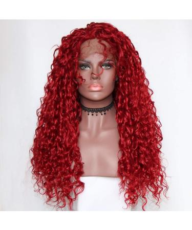 Sunnybluee Fantasy Beauty Black Water Wave Synthetic Lace Front Wig - Heat Resistant Loose Curly Half Hand Tied Wigs with Bay Hair for Stunning Looks - Buy Online on GoSupps.com