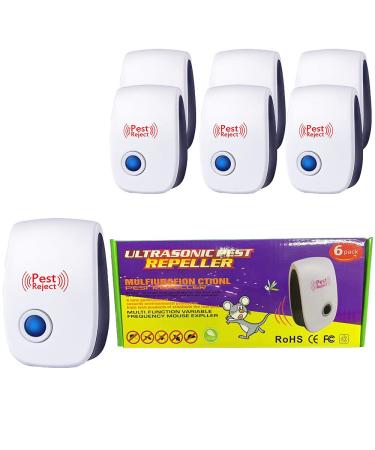 MAIKAILUN 6 Pack Pest Control, Ultrasonic Pest Repeller, Pest Repellent Ultrasonic Plug in, Mouse Mice Rodent Bug Mosquito Rpellent for Indoor Warehouse